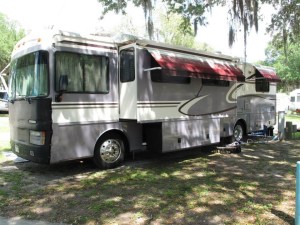 This slide-out makes the living room look much bigger.